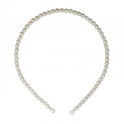 Bentita, coronita par din metal cu perle albe decorative BP03 Bentita, coronita par din metal cu perle albe decorative BP03