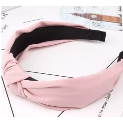 Bentita par roz prafuit din material textil cu nod decorativ  BP05 Bentita par roz prafuit din material textil cu nod decorativ  BP05