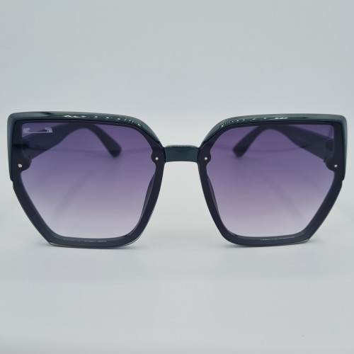 Ochelari de soare Dama Casual cu rama asimetrica verde inchis + Toc si laveta GRATIS OSD022