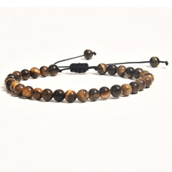 Bratara unisex cu pietre semipretioase maro BRB002 Bratara unisex cu pietre semipretioase maro BRB002