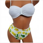 Costum de Baie din doua piese cu intaritura la sutien si slip normal CBD033