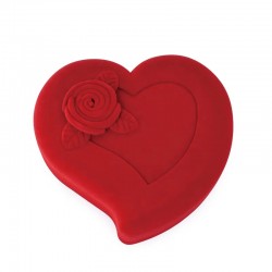 Cutie pentru bijuterii din catifea 12 CM, Inima CT004 Cutie pentru bijuterii din catifea 12 CM, Inima CT004