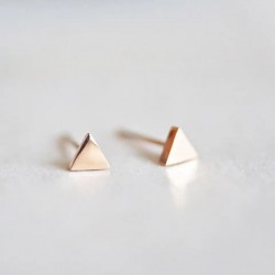 Cercei fashion din otel inoxidabil placat cu aur roz de 14 K forma geometrica CW84 Cercei fashion din otel inoxidabil placat cu aur roz de 14 K forma geometrica CW84