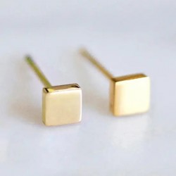 Cercei fashion din otel inoxidabil placat cu aur de 14 K in forma geometrica patrat sau romb CW88 Cercei fashion din otel inoxidabil placat cu aur de 14 K in forma geometrica patrat sau romb CW88