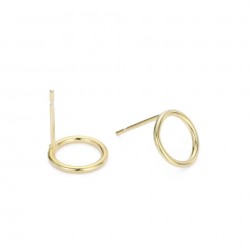 Cercei fashion din otel inoxidabil placat cu aur de 14 K cu element forma geometrica cerc CW89 Cercei fashion din otel inoxidabil placat cu aur de 14 K cu element forma geometrica cerc CW89