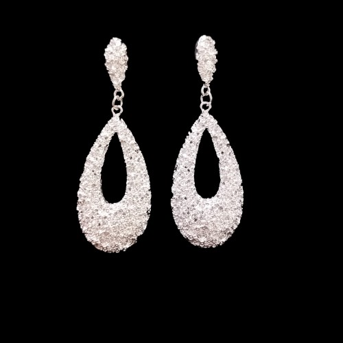 Cercei eleganti argintii model picaturi CW90