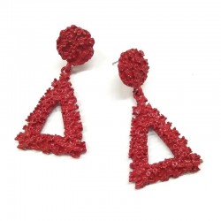 Cercei eleganti rosii forma triunghi CW95 Cercei eleganti rosii forma triunghi CW95