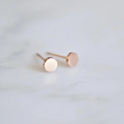 Cercei fashion din otel inoxidabil placat cu aur roz de 14 K forma rotunda CW83 Cercei fashion din otel inoxidabil placat cu aur roz de 14 K forma rotunda CW83