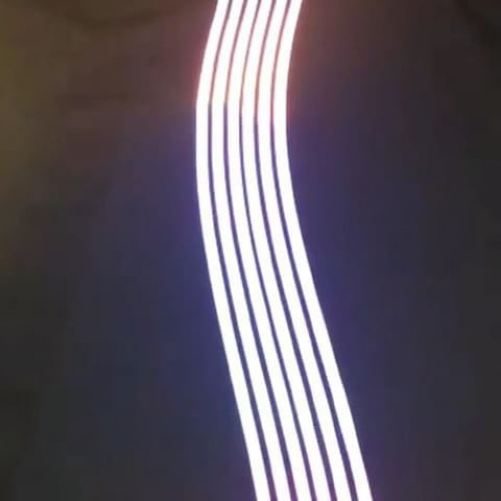 Colanti Dama Sport  negri lungi cu talie inalta  si dungi laser fluorescente Glow in Dark CDFIT047