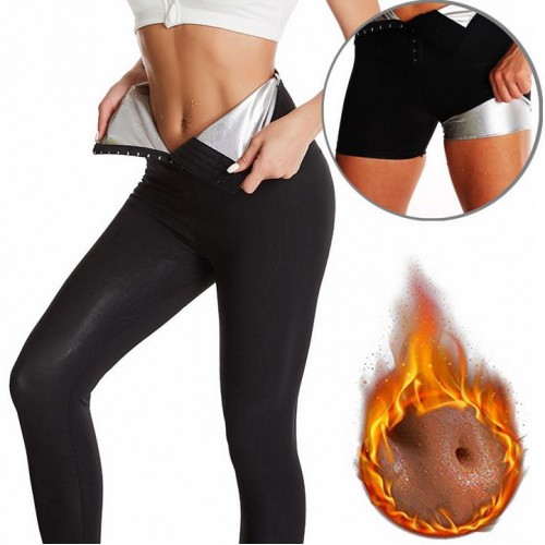 Pantaloni modelatori cu talie tip corset pentru slabit din neopren Sauna Effect  CDFIT058