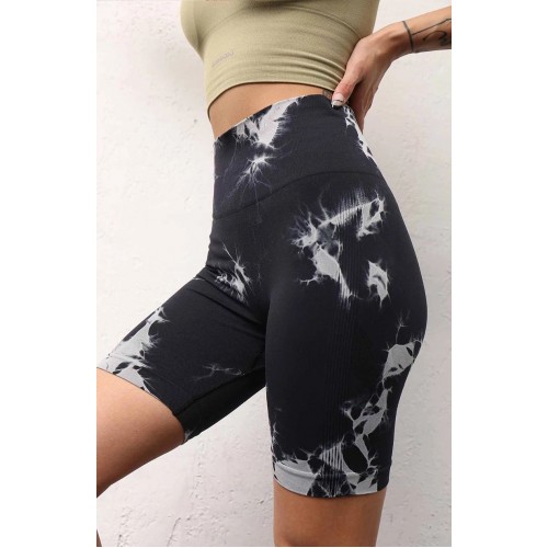 Colanti modelatori negri cu talie inalta de vara deasupra genunchiului   CDFIT090  