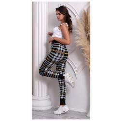 Colanti Dama Tricotati  Negri Caldurosi cu Dungi CDFIT096