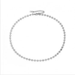 Colier argintiu din material inoxidabil 316L COL098 Colier argintiu din material inoxidabil 316L COL098