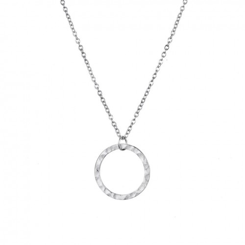 Colier dama argintiu cu pandativ cerc COL109