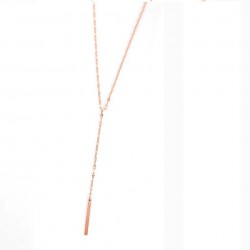 Colier roz auriu placat cu aur roz de 14 K cu pandantiv geometric COL117 Colier roz auriu placat cu aur roz de 14 K cu pandantiv geometric COL117