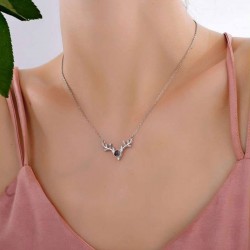 Colier dama argint placat cu aur design ren si proiectie I love You in 100 de limbi COL034 Colier dama argint placat cu aur design ren si proiectie I love You in 100 de limbi COL034