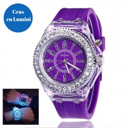 Ceas Dama Mov cu lumini Geneva CDGV015 Ceas Dama Mov cu lumini Geneva CDGV015