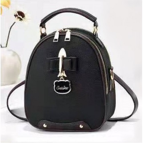 Rucsac Geanta fashion negru din piele eco Stella ACRD226