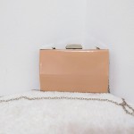 Geanta Eleganta clutch bej stil oglinda cu bareta din lant detasabila  ACGD366