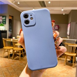 Husa slim compatibila cu IPHONE12, silicon bleu HT-IP12-SIL