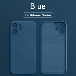 Husa slim compatibila cu IPHONE12, silicon albastru HT-IP12-SIL Husa slim compatibila cu IPHONE12, silicon albastru HT-IP12-SIL