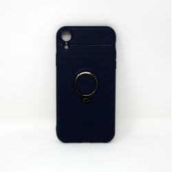 Husa Iphone XR Albastra cu inel metalic