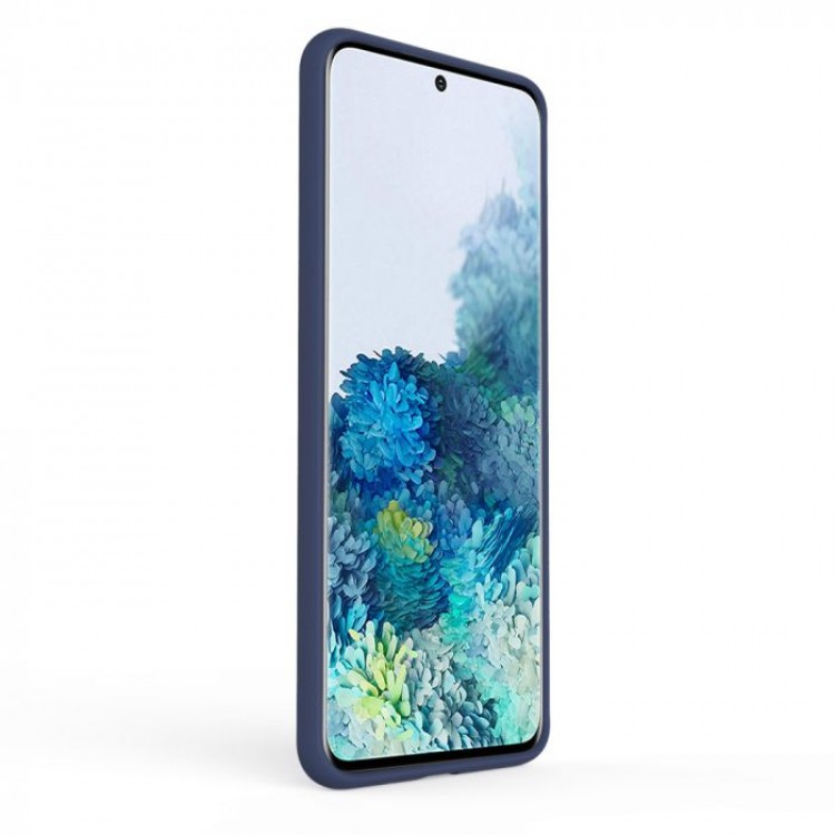 Husa slim compatibila cu Samsung Galaxy S20 4G, silicon albastru ht-samS20