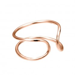 Inel dama din material inoxidabil placat cu aur galben rosiatic de 14K INL009 Inel dama din material inoxidabil placat cu aur galben rosiatic de 14K INL009