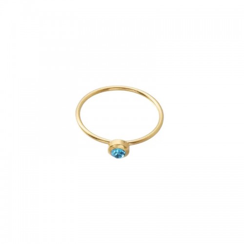 Inel dama zodiac din material inoxidabil placat cu aur galben de 14K INL013