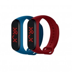 Ceas Bratara Smart Sport Rosu cu termometru SBT01 Ceas Bratara Smart Sport Rosu cu termometru SBT01