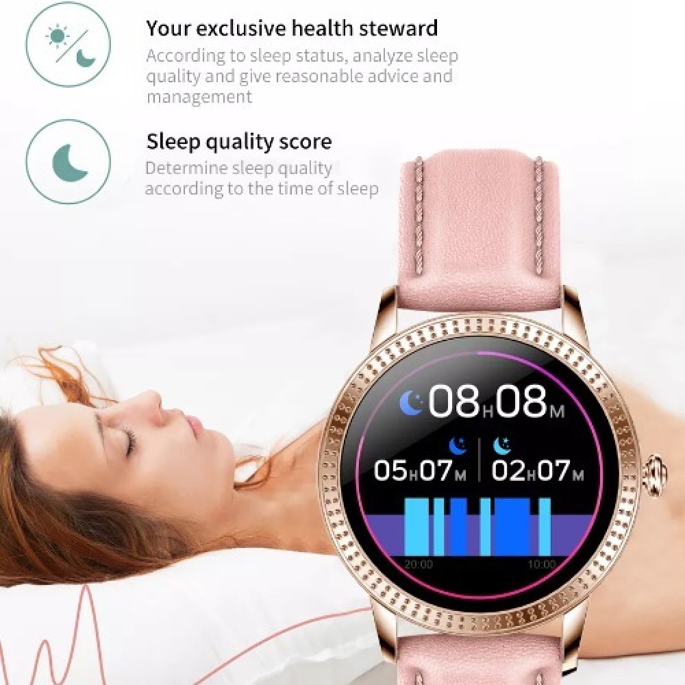 Ceas Smartwatch SUPER PREMIUM Unisex cu ecran color ritm cardiac si presiune arteriala  Argintiu Karen SWCF18Pro