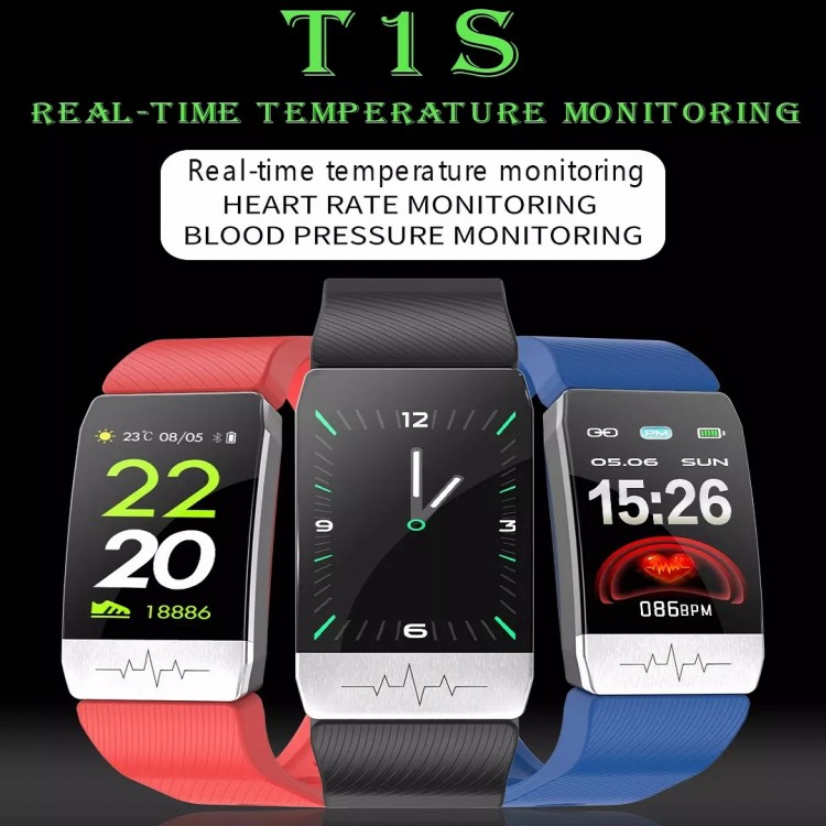 Ceas Smartwatch Touch Screen Albastru cu bluetooth/termometru Karen SWT1S