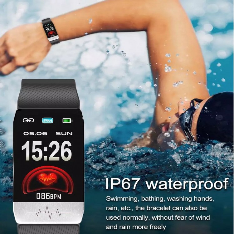 Ceas Smartwatch Touch Screen Albastru cu bluetooth/termometru Karen SWT1S