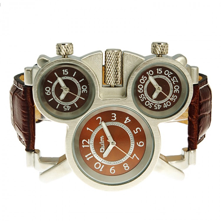 Ceas Barbati Sport Hipster Maro cu 3 cadrane OULM CBOL001 Ceas Barbati Sport Hipster Maro cu 3 cadrane OULM CBOL001