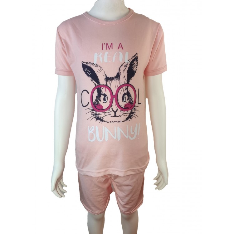 Pijama copii corai tricou  si pantaloni scurti  PJCCF017