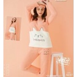 Pijama Cocolino Dama bej si Masca Somn PJD068