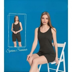 Pijama Dama neagra maiou pantaloni scurti PJD088 Pijama Dama neagra maiou pantaloni scurti PJD088