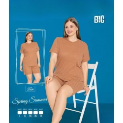 Pijama Dama maro tricou si pantaloni scurti PJD094