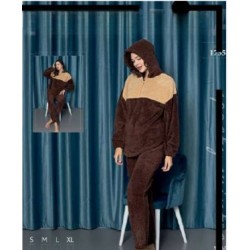 Pijama Cocolino Dama Maro inchis cu gluga PJD104 Pijama Cocolino Dama Maro inchis cu gluga PJD104