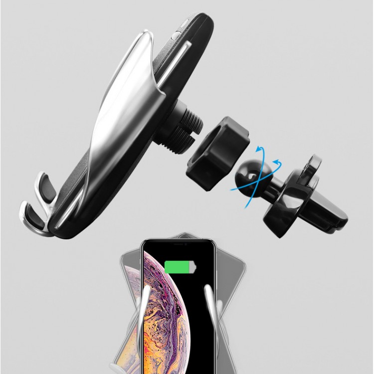 Suport auto cu incarcator wireless si senzor inteligent ACWC-AUTO-002