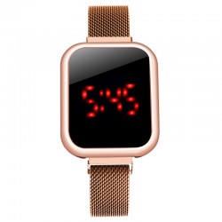 Ceas Electronic Fashion LED Rosegold cu touch screen si bratara magnetica CDQZ065 Ceas Electronic Fashion LED Rosegold cu touch screen si bratara magnetica CDQZ065