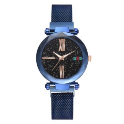 Ceas Dama Casual cu bratara magnetica si cadran cu picatele Blue QUARTZ CDQZ009 Ceas Dama Casual cu bratara magnetica si cadran cu picatele Blue QUARTZ CDQZ009