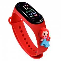 Ceas Copii Printesa cu cadran digital si bratara silicon reglabila Red QUARTZ CDQZ090 Ceas Copii Printesa cu cadran digital si bratara silicon reglabila Red QUARTZ CDQZ090