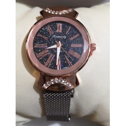 Ceas Dama Casual cu bratara magnetica argintie si cadran cu sclipici QUARTZ CDQZ095