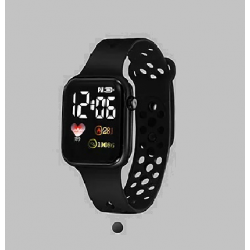 Ceas Electronic Fashion LED negru cu  bratara silicon CDQZ135 Ceas Electronic Fashion LED negru cu  bratara silicon CDQZ135