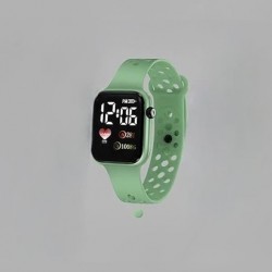 Ceas Electronic Fashion LED Verde deschis cu  bratara silicon CDQZ135 Ceas Electronic Fashion LED Verde deschis cu  bratara silicon CDQZ135