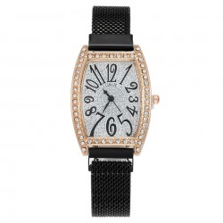 Ceas Dama Elegant Negru cu strasuri si  bratara magnetica reglabila QUARTZ CDQZ137 Ceas Dama Elegant Negru cu strasuri si  bratara magnetica reglabila QUARTZ CDQZ137