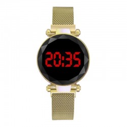 Ceas Electronic Fashion LED auriu cu touch screen  bratara reglabila magnetica CDQZ140 Ceas Electronic Fashion LED auriu cu touch screen  bratara reglabila magnetica CDQZ140