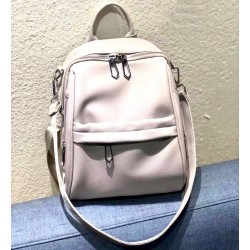 Rucsac Geanta Fashion  gri din piele eco cu cusatura dubla pe  buzunar  si bareta detasabila ACRD294 Rucsac Geanta Fashion  gri din piele eco cu cusatura dubla pe  buzunar  si bareta detasabila ACRD294