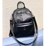 Rucsac Geanta Fashion negru din piele eco cu cusatura dubla pe  buzunar  si bareta detasabila ACRD294